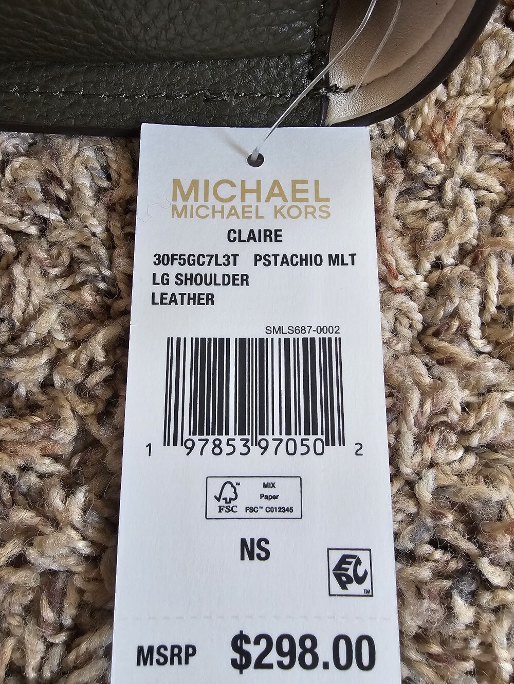 Michael Kors Clair Pistachio Multi Crossbody Bag - Picture 7 of 7
